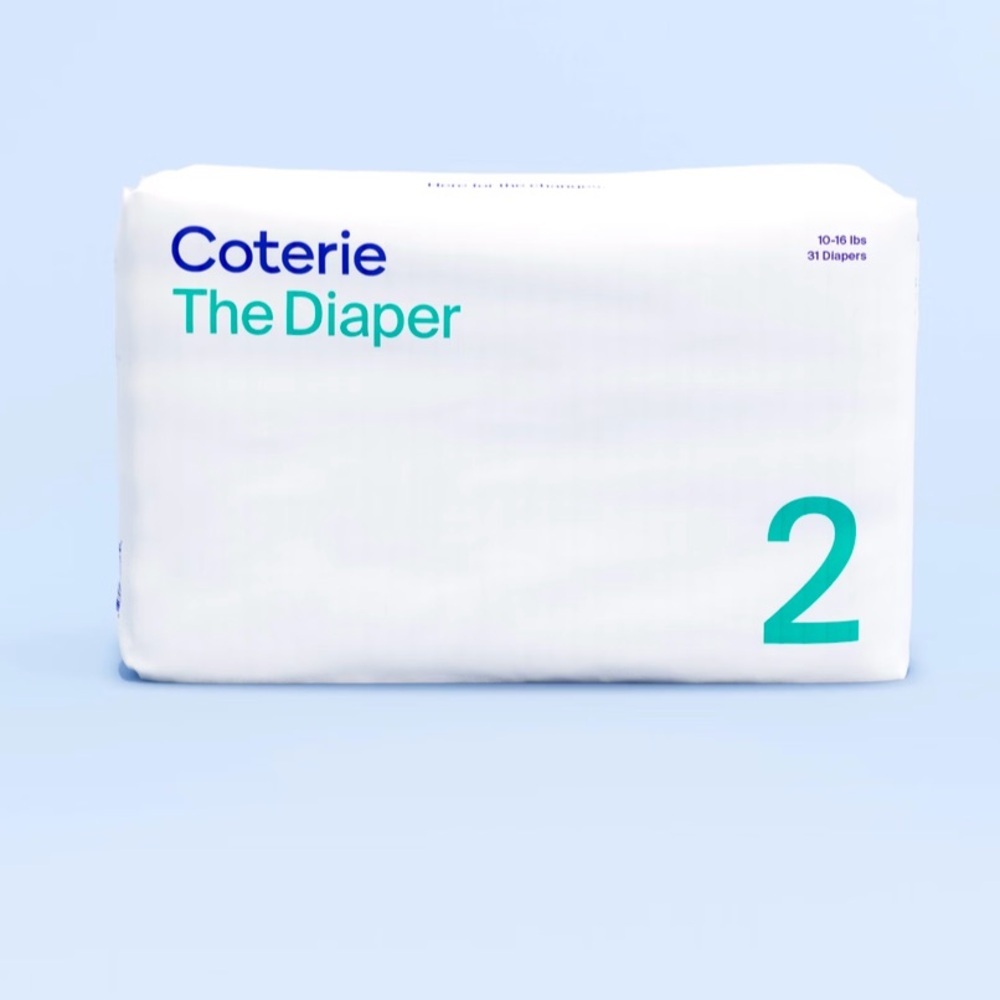 SOLD. Size 2 coterie diapers, whole box shipment.